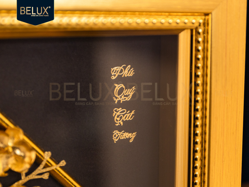 Tranh Hoa Lan Dát Vàng 24K- 23x23 cm